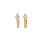 box 3 paires de boucles doreilles plaqué or orné de diamant
