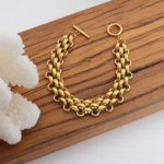 Box bijoux maille gourmette plaqué or jaune