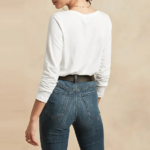 T-shirt à manches longues blanc coton femme