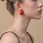 Boucles doreilles Adella goutte rouge