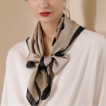 foulard Châle en soie 90x90cm à pois