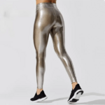 pantalon de yoga bronze metallisé