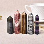 Pierres-naturelles-36-couleurs-pointe-en-cristal-am-thyste-Quartz-Rose-pierre-de-gu-rison-nergie