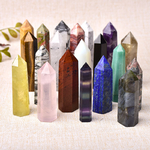 Pierres-naturelles-36-couleurs-pointe-en-cristal-am-thyste-Quartz-Rose-pierre-de-gu-rison-nergie
