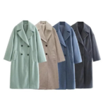 manteau long oversize en laine femme