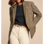blazer tweed hiver femme carreaux