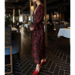 robe longue soirée élégante hiver femme