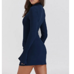 robe courte manches longues femme hiver chic