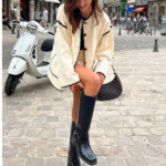 manteau laine blanc écru patchwork hiver femme