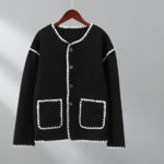 veste noire patchwork hiver femme pas cher