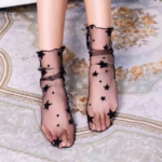chaussettes transparentes fantaisie femme