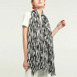 foulard femme en coton zèbre