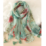 foulard femme imprimé fleuri hijab