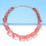 collier transparent rose