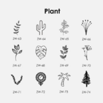 bijou gravé symbole plante feuille