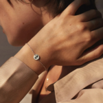 bracelet plaqué or 24k breloque personnalisable femme