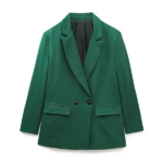 blazer croisé vert femme