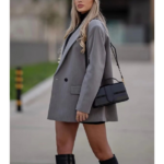 blazer tendance gris femme pas cher