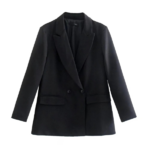 blazer croisé noir femme