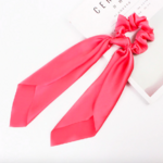 Foulard chouchou élastique accessoire cheveu bohème femme rose #1