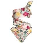 maillot de bain une pièce à volants imprimé floral chic pour femme