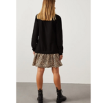 robe patchwork pull jupe léopard