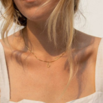 collier initiale plaqué or femme