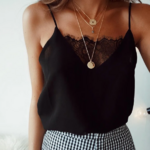 débardeur dentelle noir femme