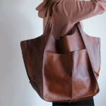 grand sac à main cabas en cuir