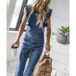 salopette dos du denim femme