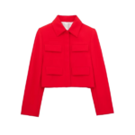 blazer rouge court femme