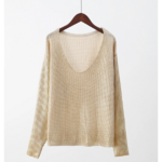 pull doré en maille