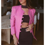 veste élégante rose pour femme