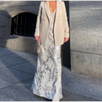 robe longue à bretelle pour occasion spéciale invitée femme