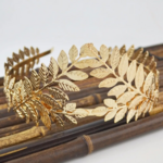 couronne diadème feuilles dorées