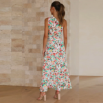robe longue plissée fleurie