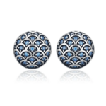 boucles d_oreilles diamant bleu et argent 925
