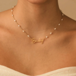 collier de perles personnalisé prénom