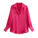 chemisier soie rose fushia femme