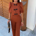 ensemble marron chic femme