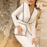 veste élégante blanche pour femme