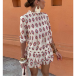 robe courte imprimée femme tendance