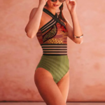 maillot de bain une pièce croisé tendance