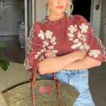 blouse fleurie vintage