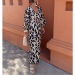 robe longue léopard tendance