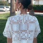 blouse dentelle blanche florale femme