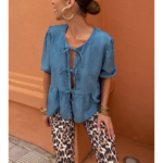 blouse bleue