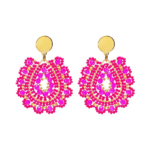boucles doreilles roses Elza