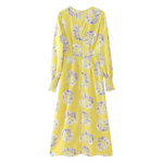 robe ninon jaune longue