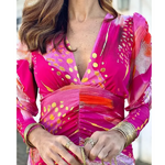 robe baya rose imprimée